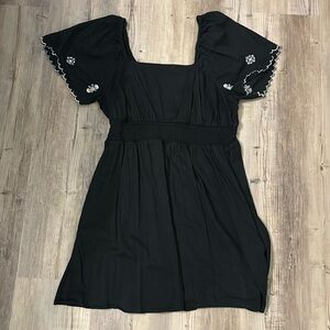 Waist Defined Black Dress